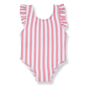 1+ in the family - Ponsa Striped Swimsuit | Powder Pink
