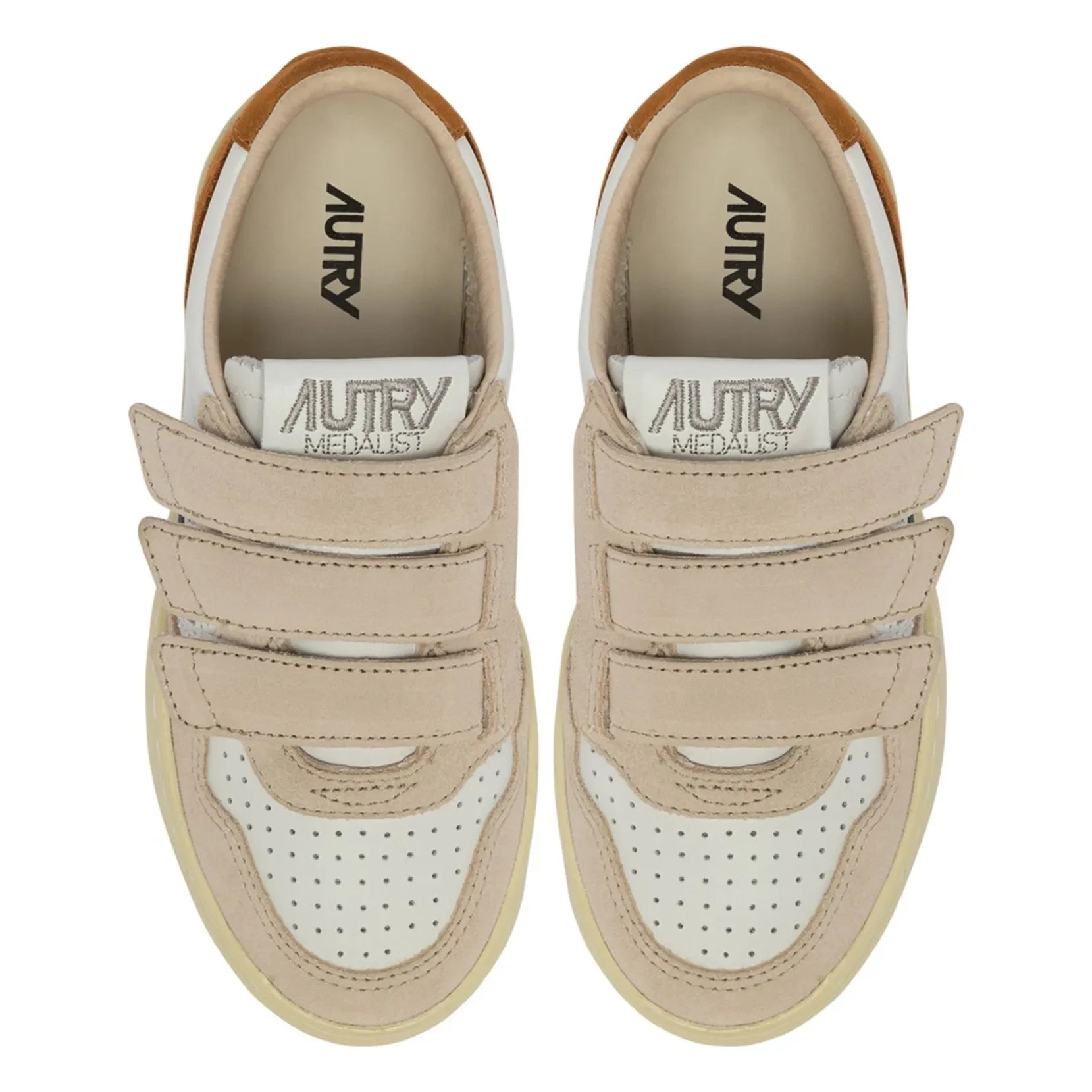 Autry - Kids Kidstripes Low Tricolor Süet Sneakers | Camel
