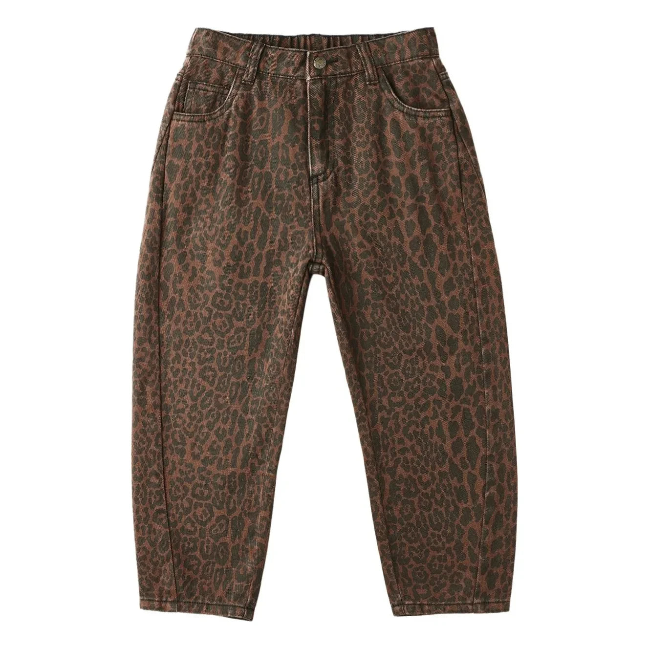 Rylee + Cru - Leopar Barrel Pantolon | Kahverengi