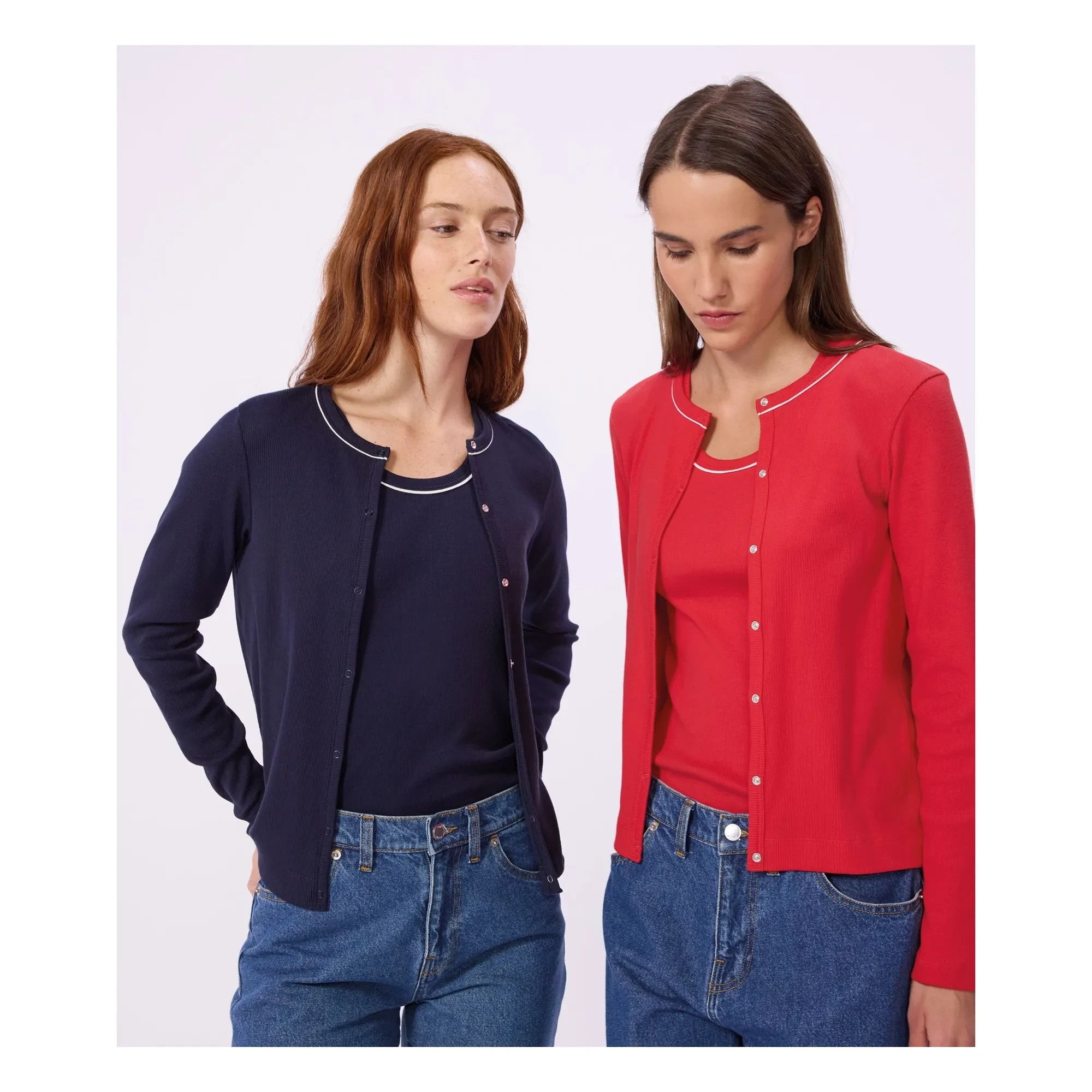 Petit Bateau - Straight ribbed cardigan | Navy Blue