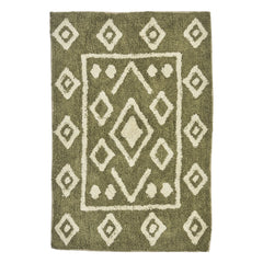 Madame Stoltz - Embossed cotton bath mat | Green