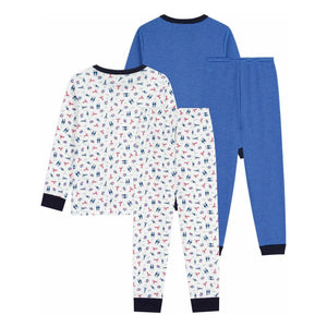 Petit Bateau - Contrast Collar 2-Pack Pajama Set | Blue