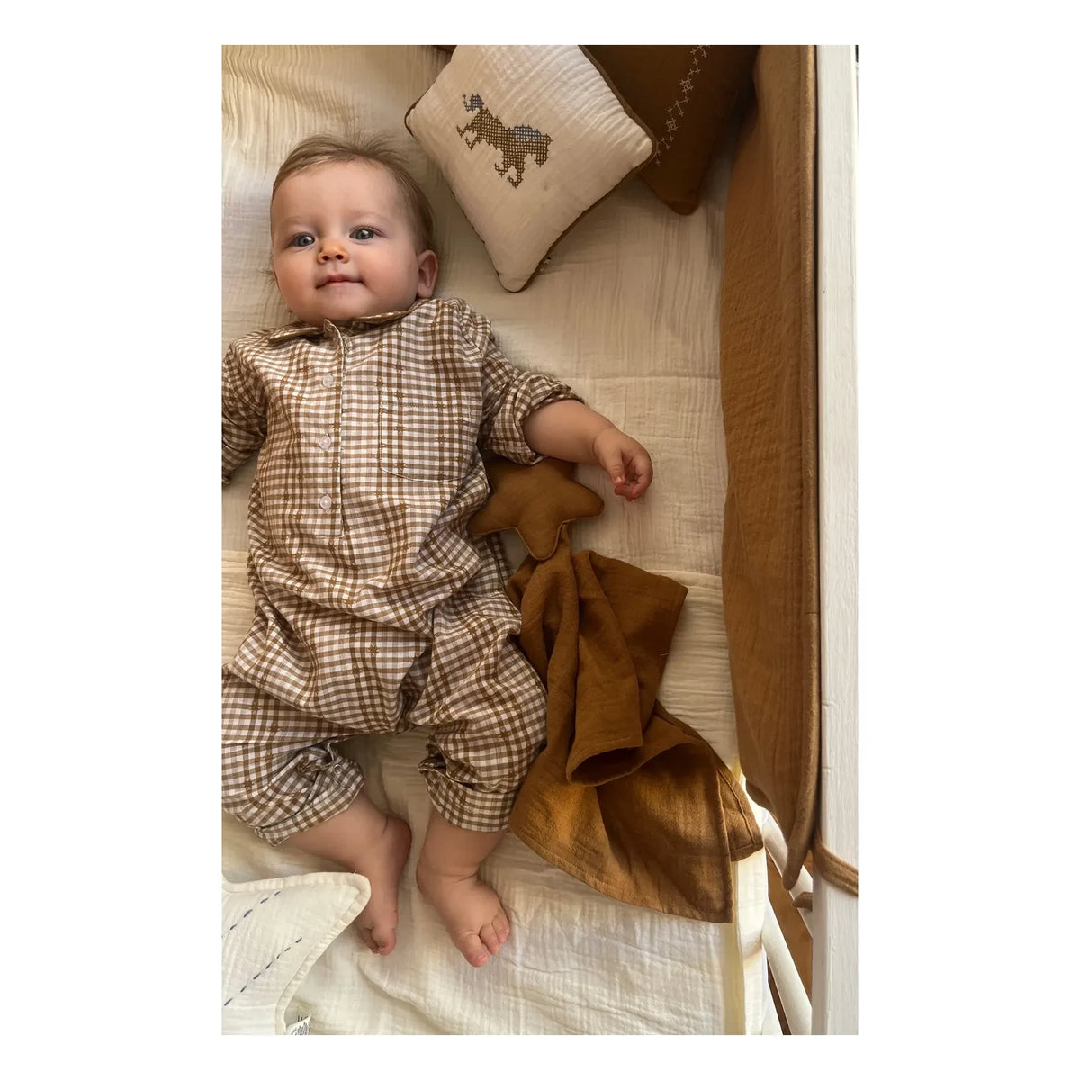 Editions Aimable - Balthazar jumpsuit | Blue Vichy Cotton