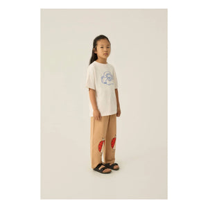 The Campamento - Oversized Telefon T-Shirt Bio-Baumwolle | Ecru