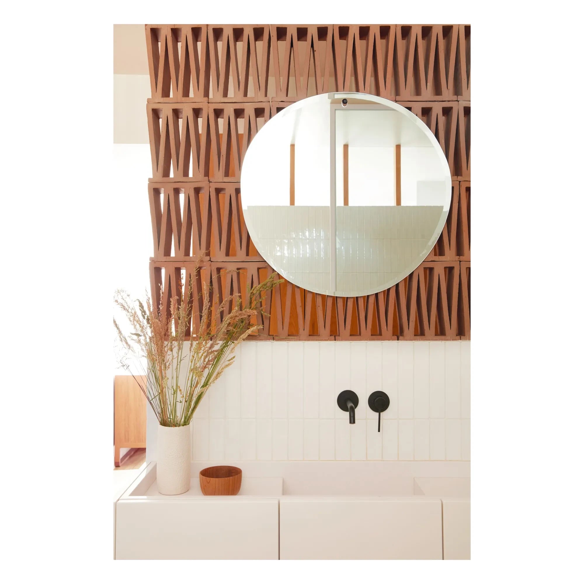 M Nuance - Extra Thin Beveled Mirror - Random Round Shape 67.5x70 cm