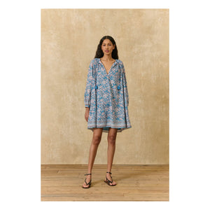 Louise Misha - Janice Organic Cotton Dress | Blue