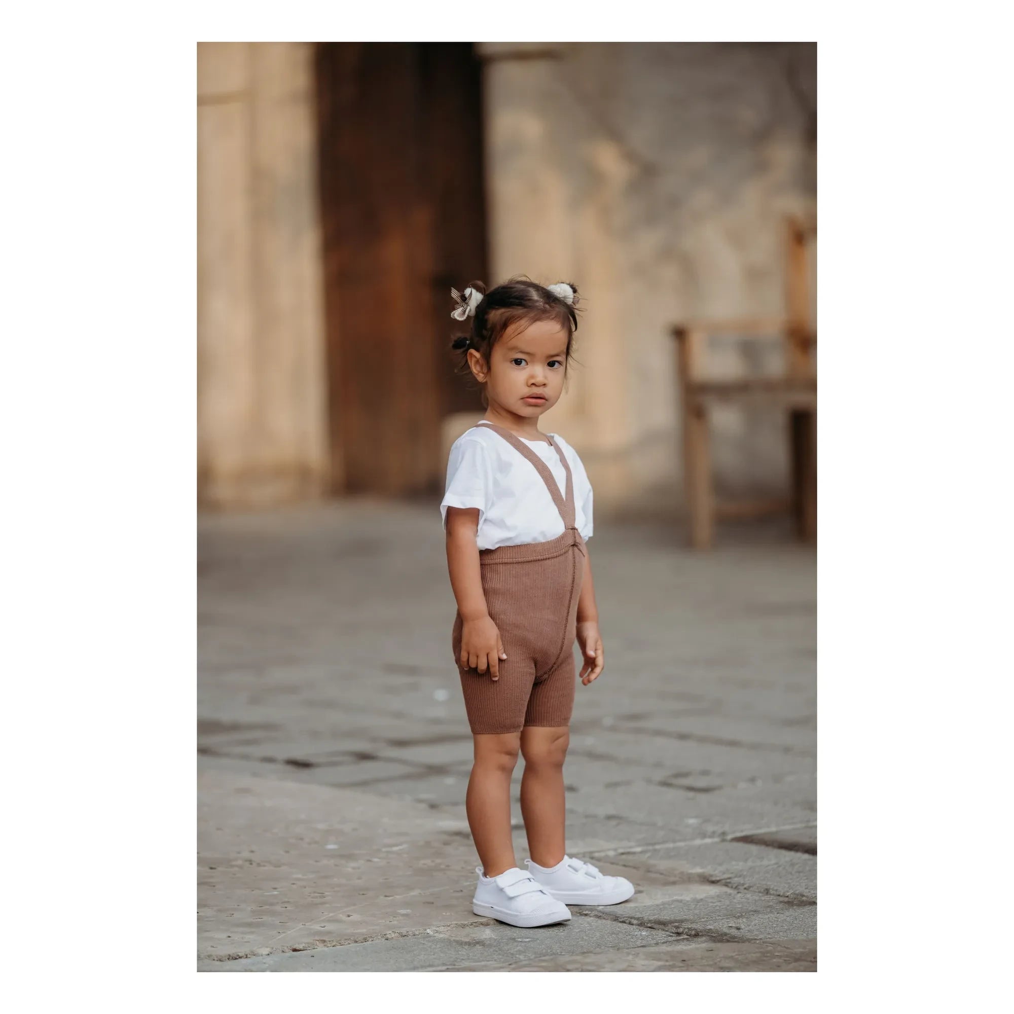 Silly Silas - Kurze Leggings aus Bio-Baumwolle | Braun