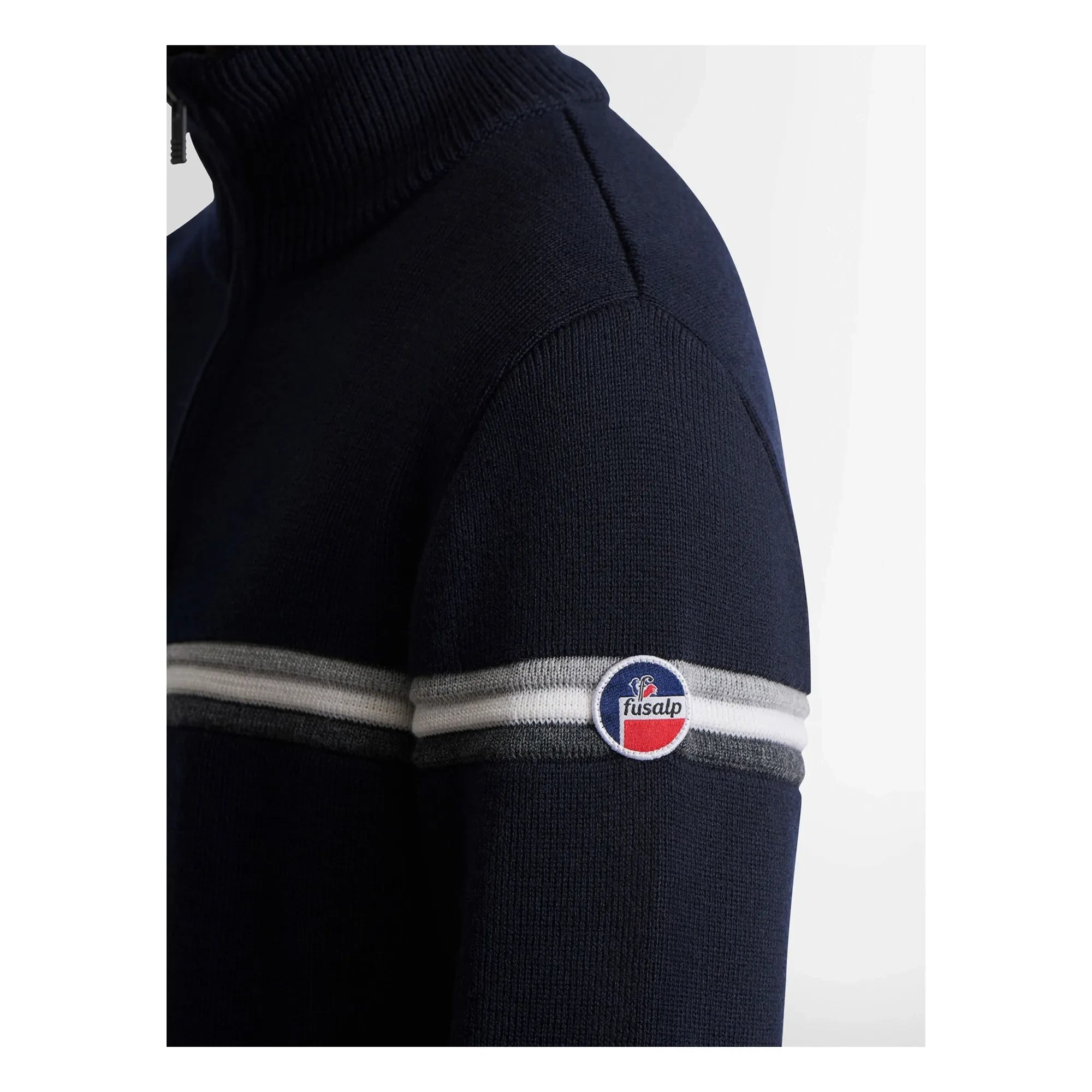 Fusalp - Wengen Fiz II Merino Yün Fermuarlı Sweat Üstü | Lacivert