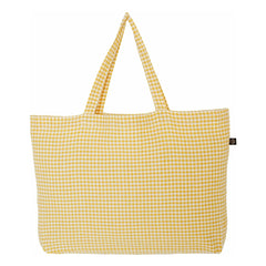 Haomy - Piana II ekose tote çanta | Straw Yellow