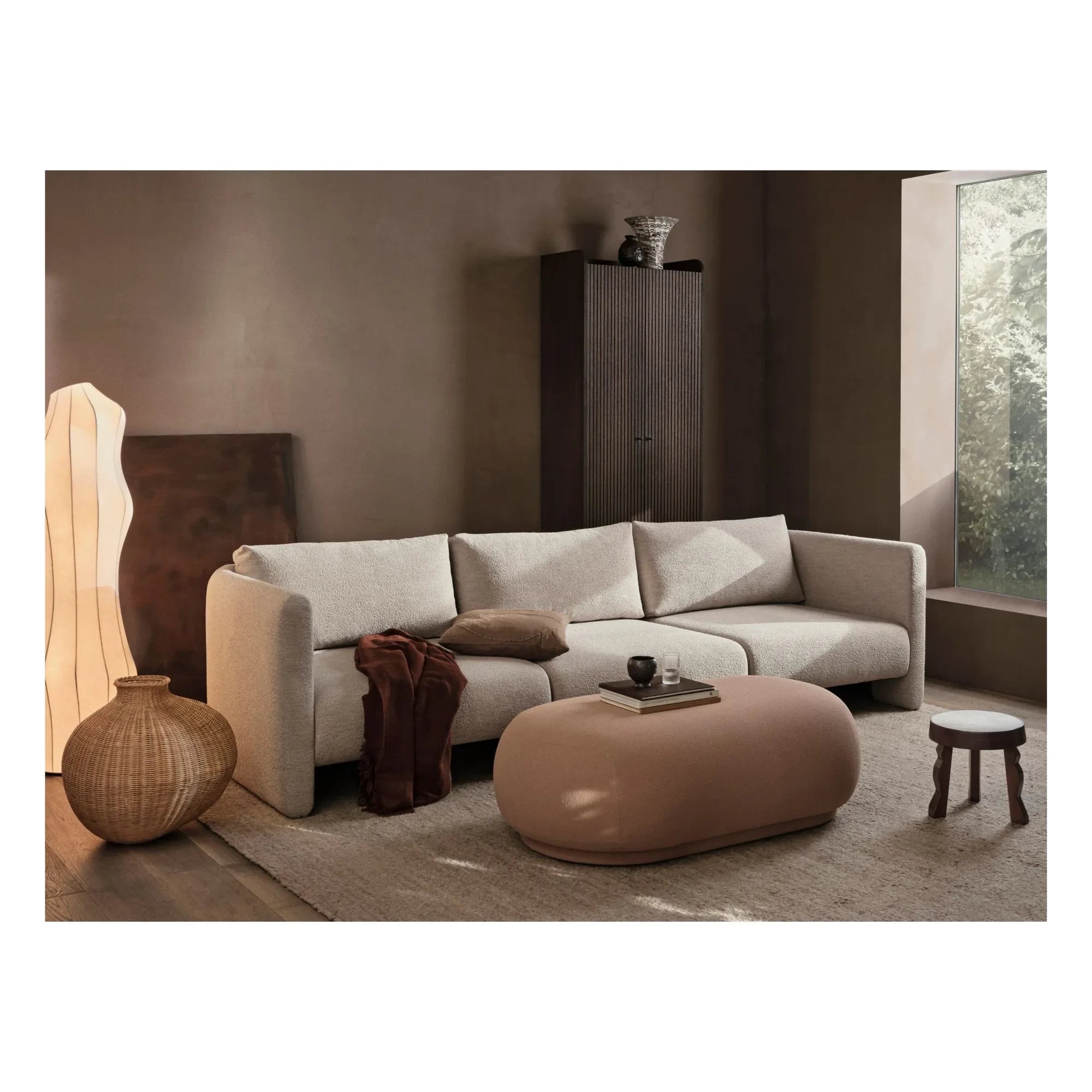 Ferm Living - Dase bouclé sağ modül kanepe | Bej