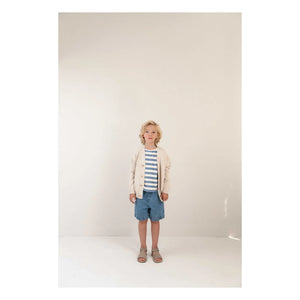 Jenest - Face organic cotton cardigan | Sand