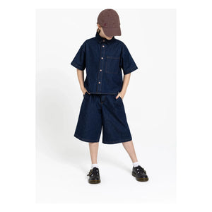 Finger in the nose - Bermuda şort Denim Tate | Koyu Mavi