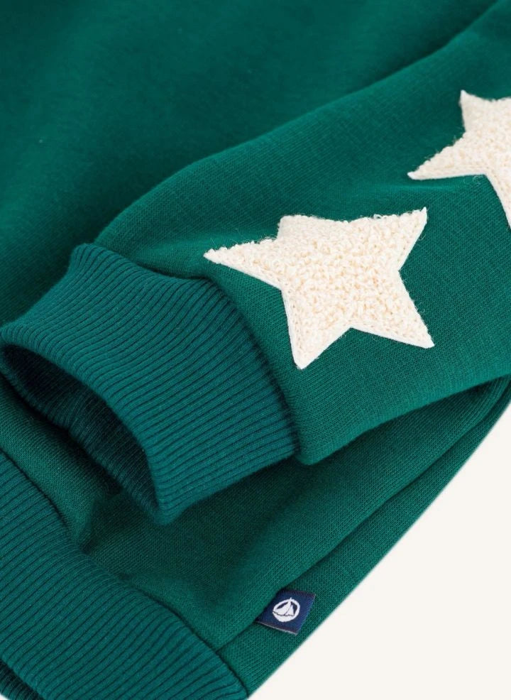 Petit Bateau - Baby Stars Sweat | Yeşil