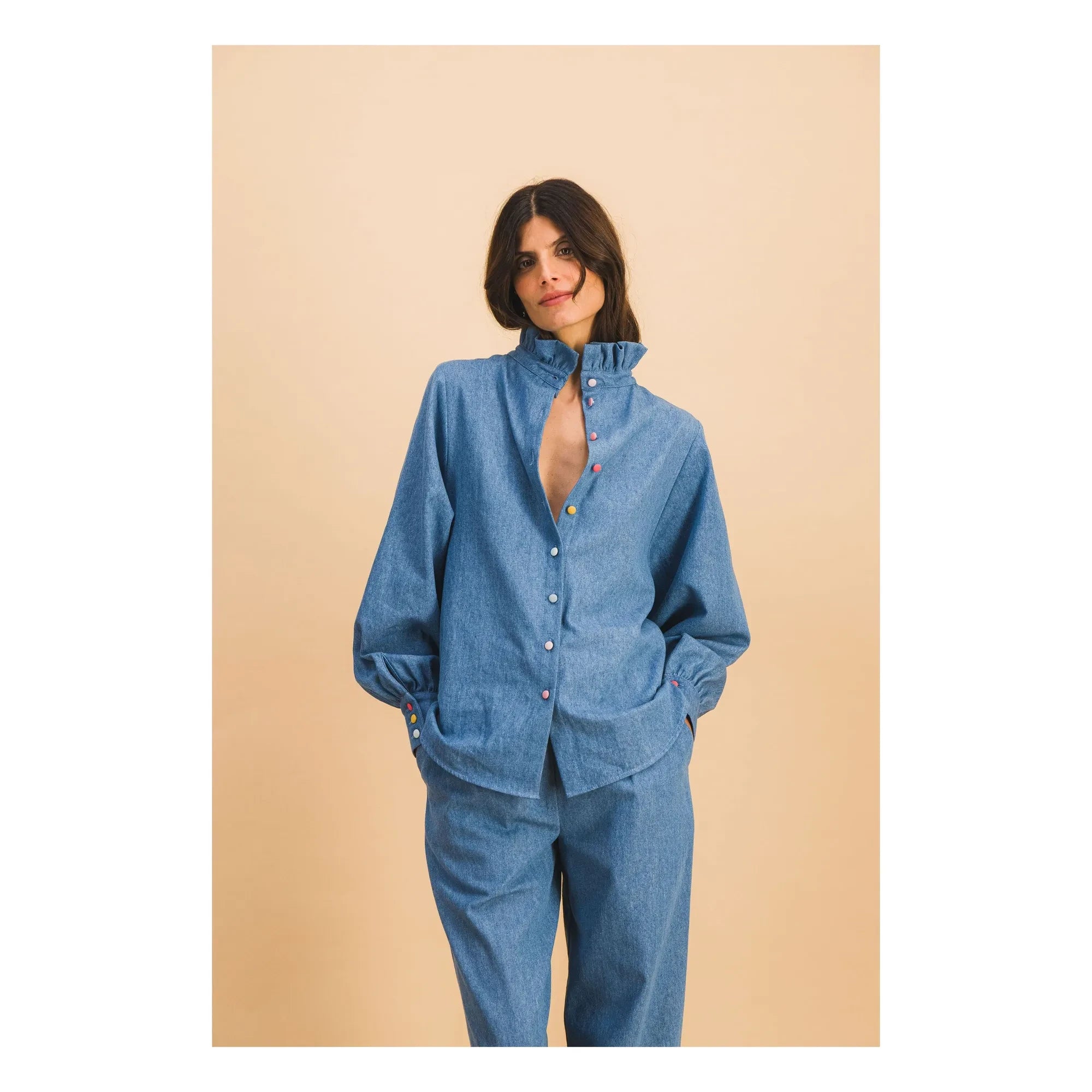 Elise Chalmin - Josette Baumwollhemd | Blau