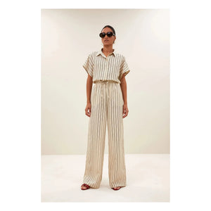 By Bar - Joan Pants Striped | White