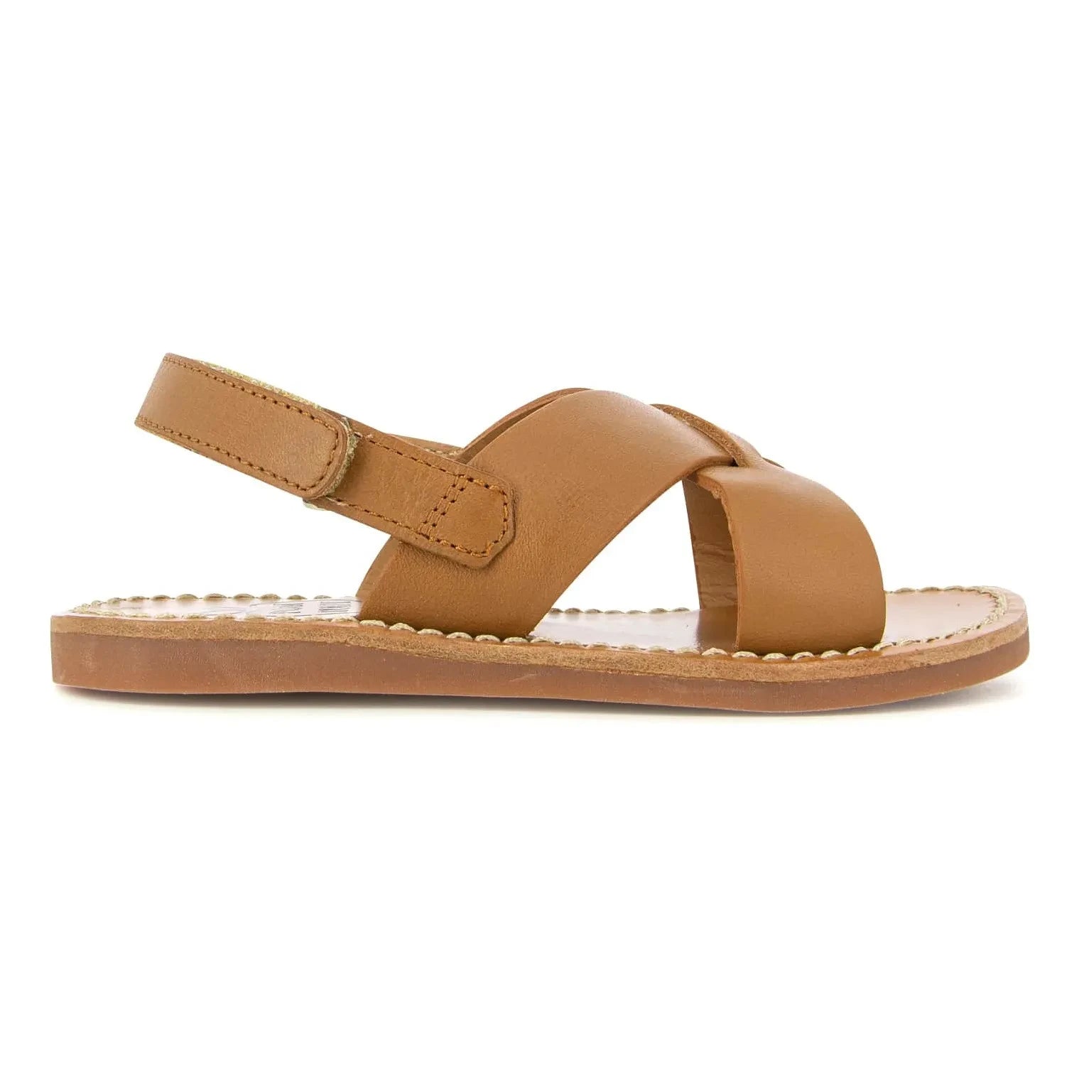 Pom d'Api - Stitch Çapraz Sandalet | Kahverengi