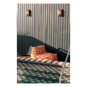 Nobodinoz - Matteo Tiles Outdoor-Langhocker | Orange