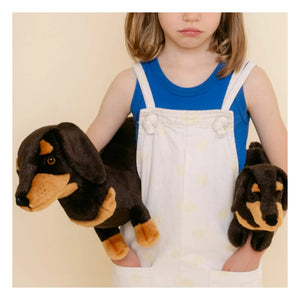 La Pelucherie - Eugène Dachshund peluş 25 cm | Siyah