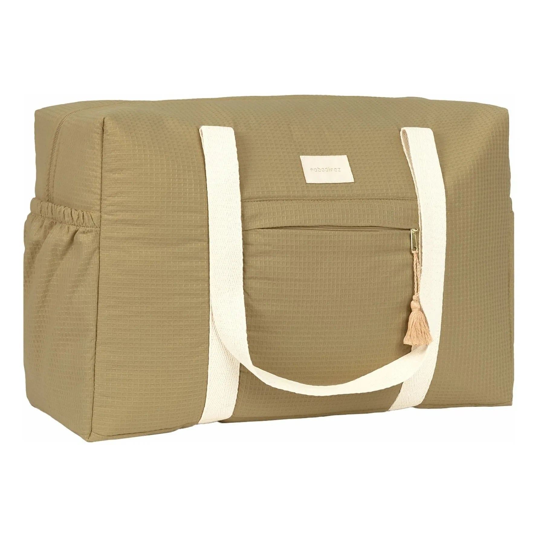 Nobodinoz - Wasserdichte Wickeltasche aus Bio-Baumwolle Opéra | Olive