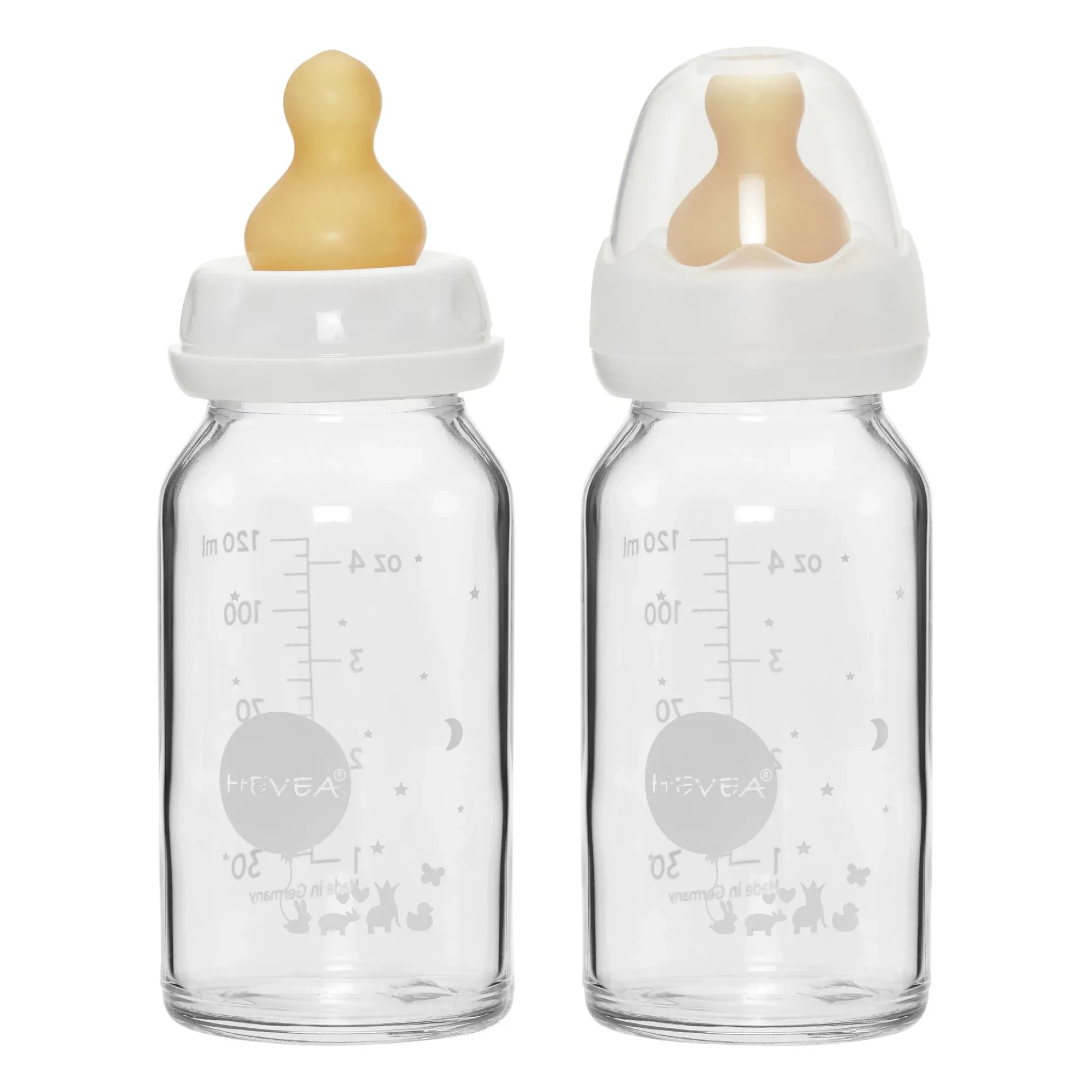 Hevea - Baby-Glasflasche 240 ml - 2er-Set