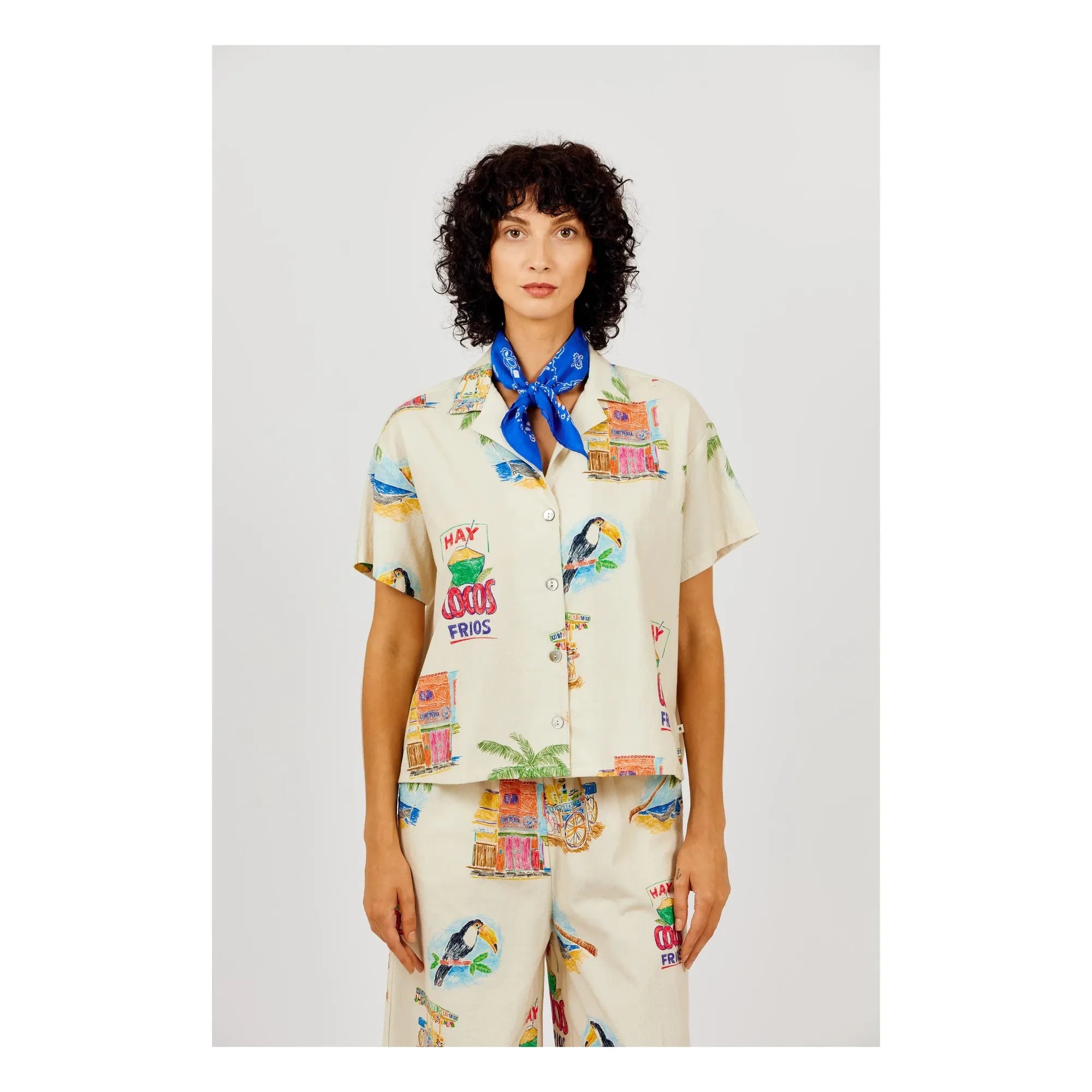 a.p - Baumwollhemd Cocos | Creme