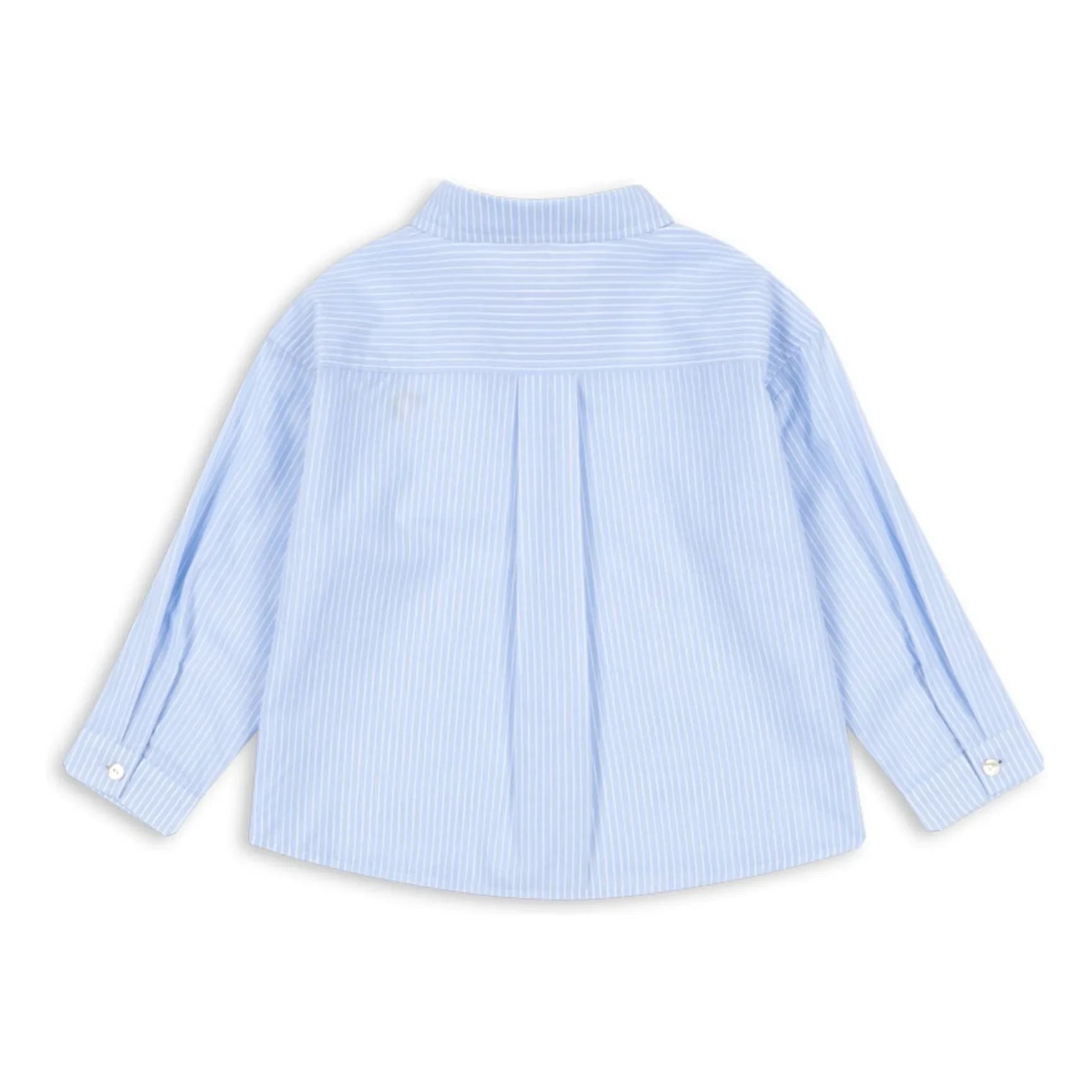 Konges Sløjd - Wes Lime Striped Organic Cotton Shirt | Blue