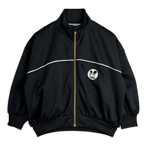 Mini Rodini - Recycled Fiber Patch Sweatshirt Jacket | Black