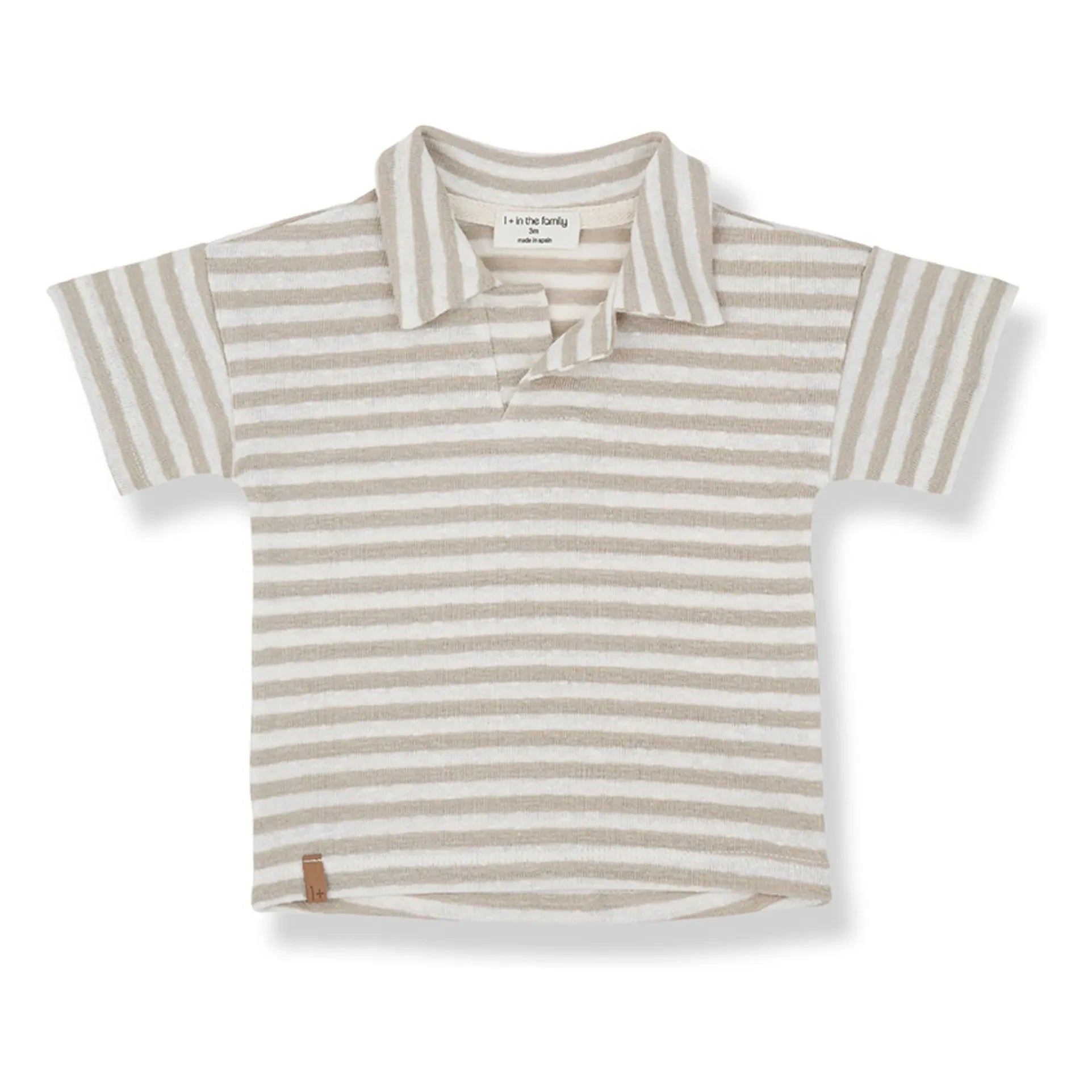 1+ in the family - Borrassa Çizgili Polo Keten | Bej