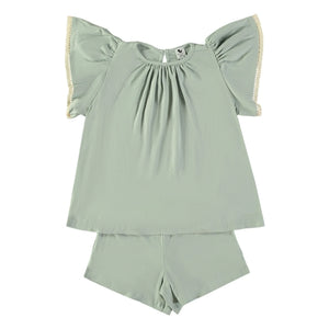 Risu Risu - Pyjama Short Atalia Bio-Baumwolle | Türkis