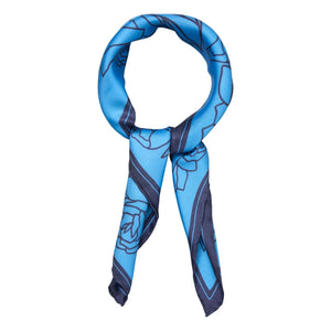 Becksöndergaard - Stencia Tulip İpek Eşarp | Mavi
