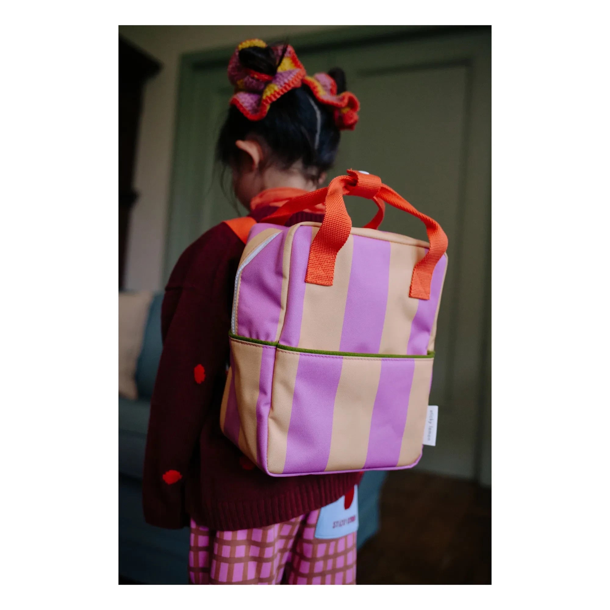 Sticky Lemon - Small Striped Backpack | Powder pink