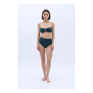 Baie Brune - Bonnie Bandeau Mayo Üstü | Krom yeşili