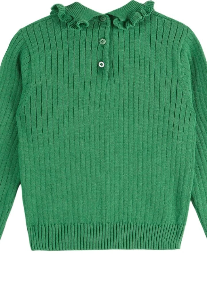 Emile et Ida - Green Ribbed Sweater