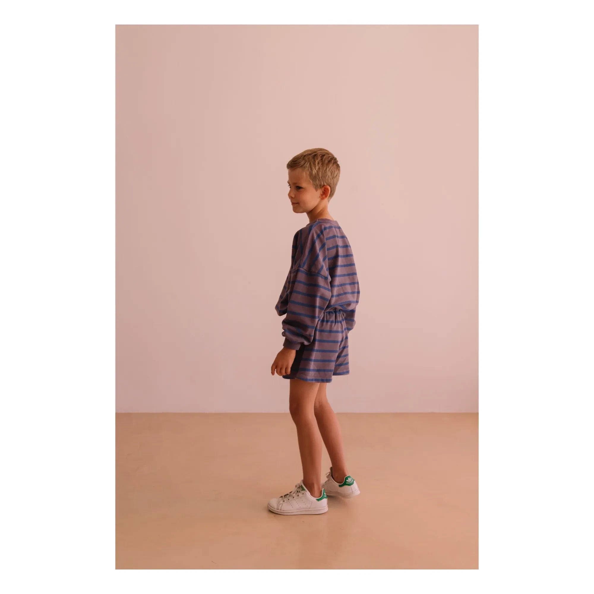 We Are Kids - Marlow Çizgili Organik Pamuk Şort | Mor
