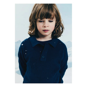 Morley - Zietse Gestricktes Polohemd | Denimblau
