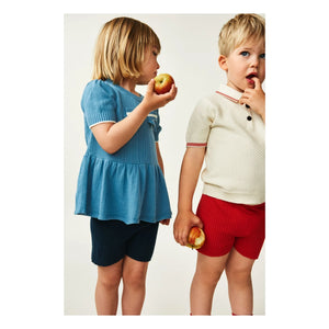 FUB - Strickshorts aus Bio-Baumwolle | Marineblau