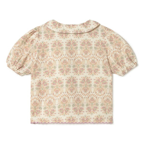 Coco au Lait - Floral Organic Cotton Blouse | Ecru