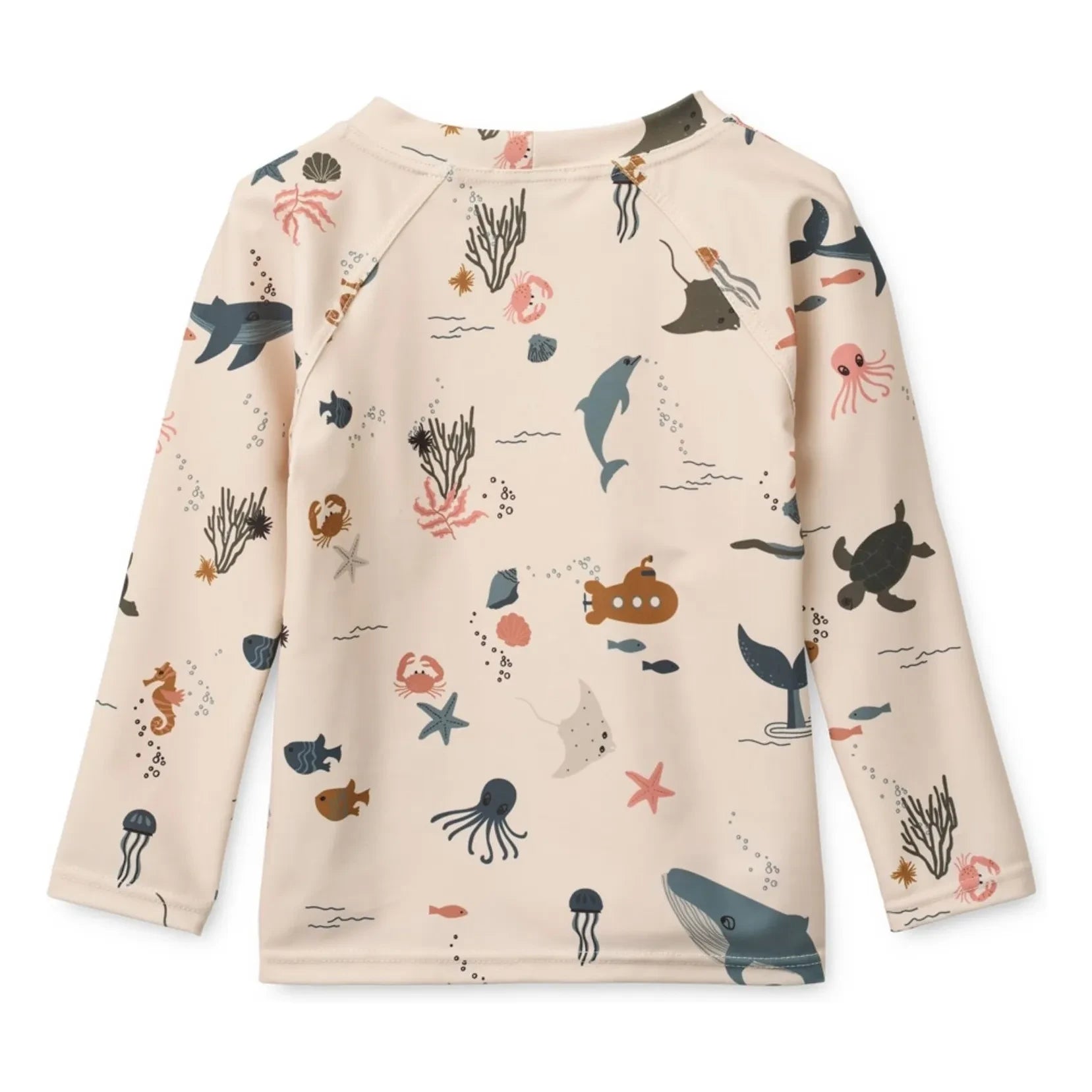 Liewood - Noah Fish UV-Protective T-Shirt Made from Recycled Fibers | Beige