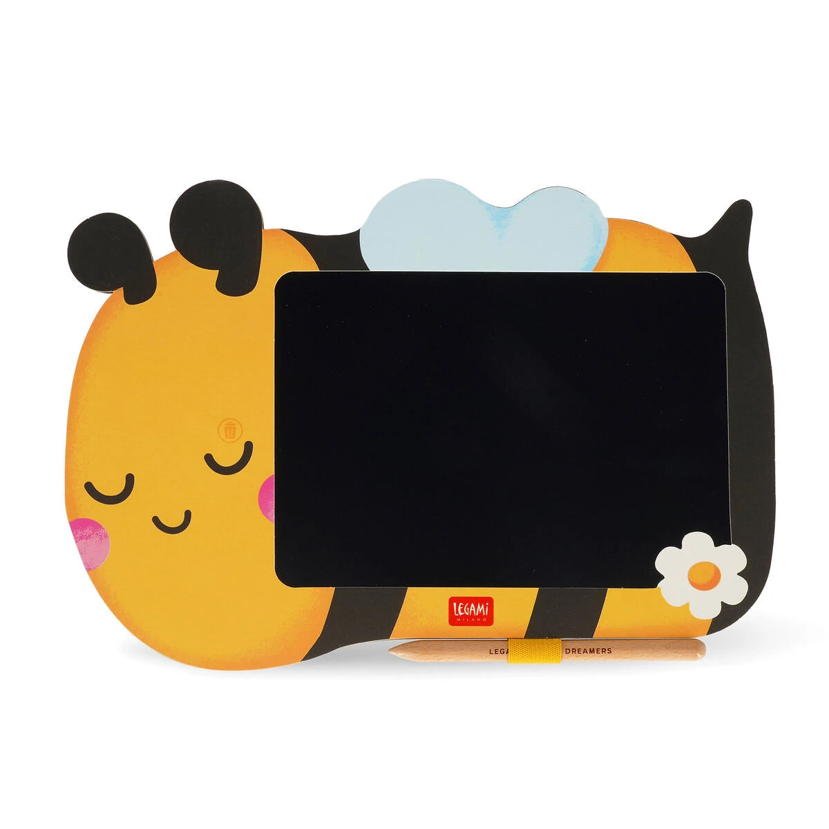 Legami - Bee Themed Portable LCD Drawing Board in Cardboard - Magic Sketch Board