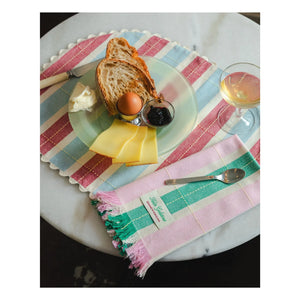 Tarta Gelatina - Organic Cotton American Tableware - Set of 2 | Burgundy
