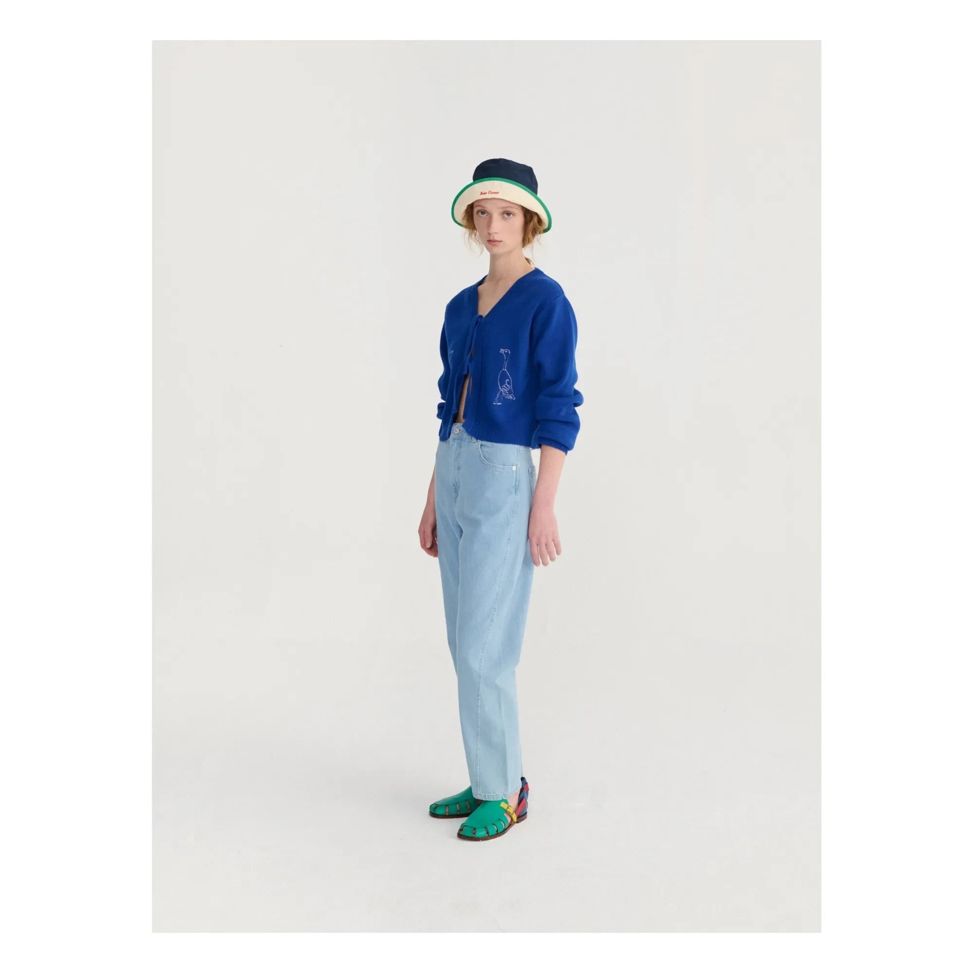 Bobo Choses – Mütze aus recycelter Baumwolle mit Farbblock-Design | Blau