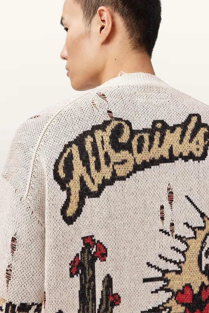AllSaints Erkek Yün Karışımlı Yelek FOXX