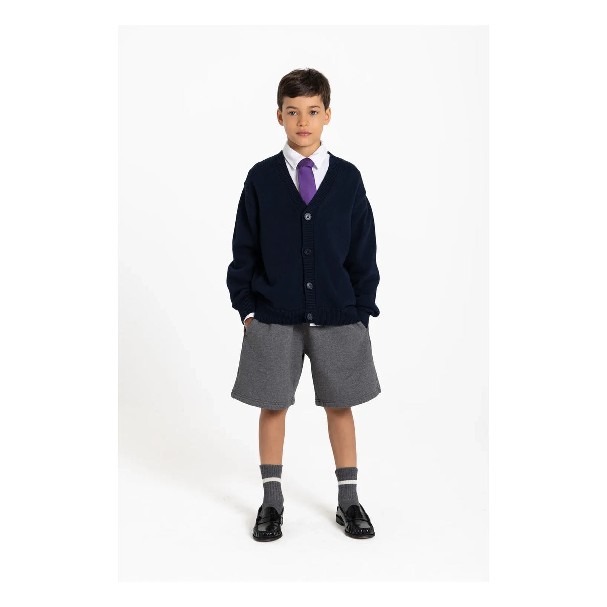 Smallable Kid - Webtminster Organic Cotton Shorts | Heather grey