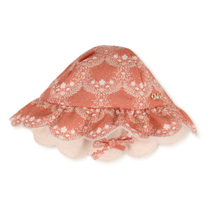 Chloé - Set aus Kleid und Hut aus Bio-Baumwolle | Pfirsich