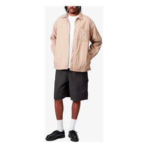 Carhartt WIP - Gestreifte Toland Seersucker-Shorts | Schwarz