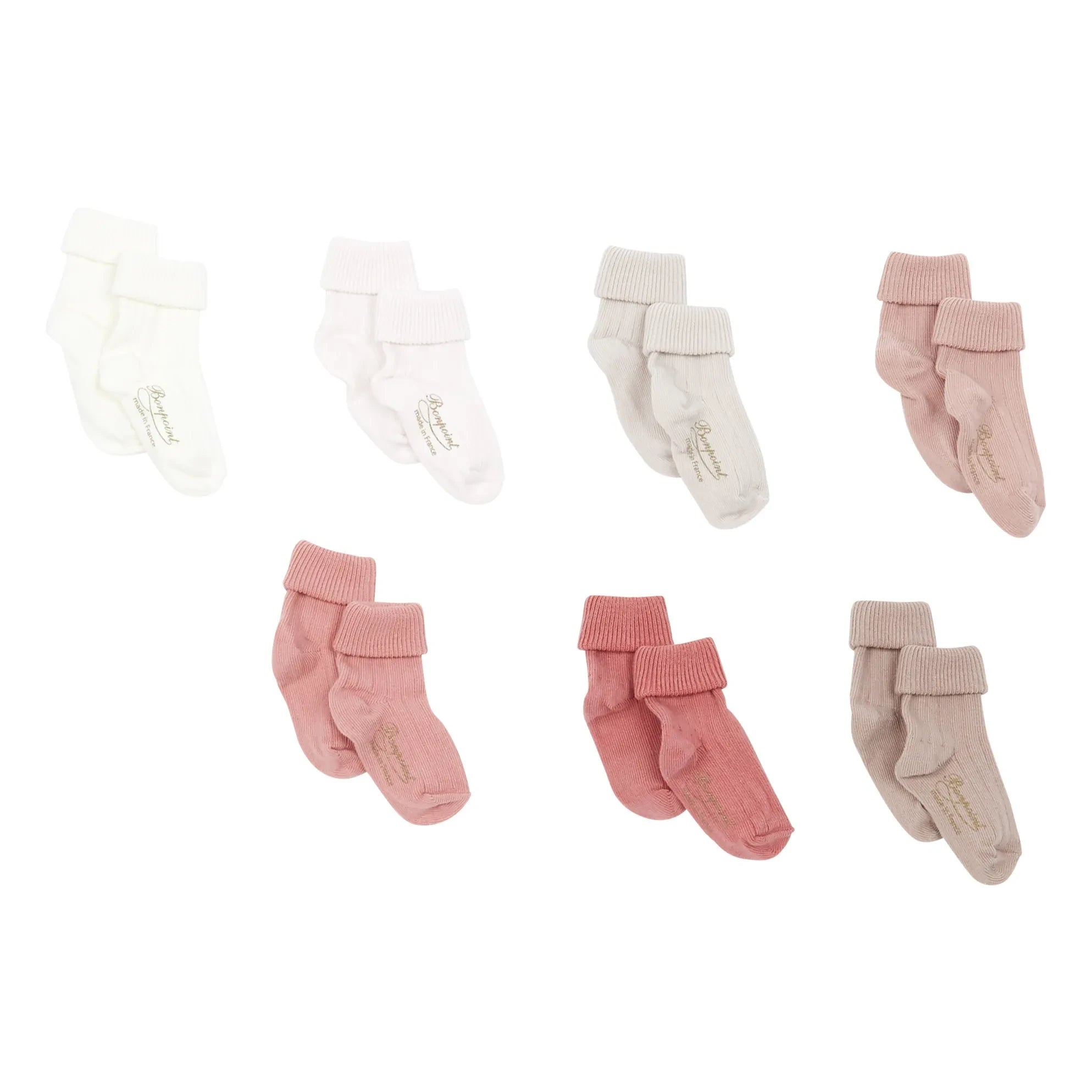 Bonpoint - 7er Socken-Set | Rosa
