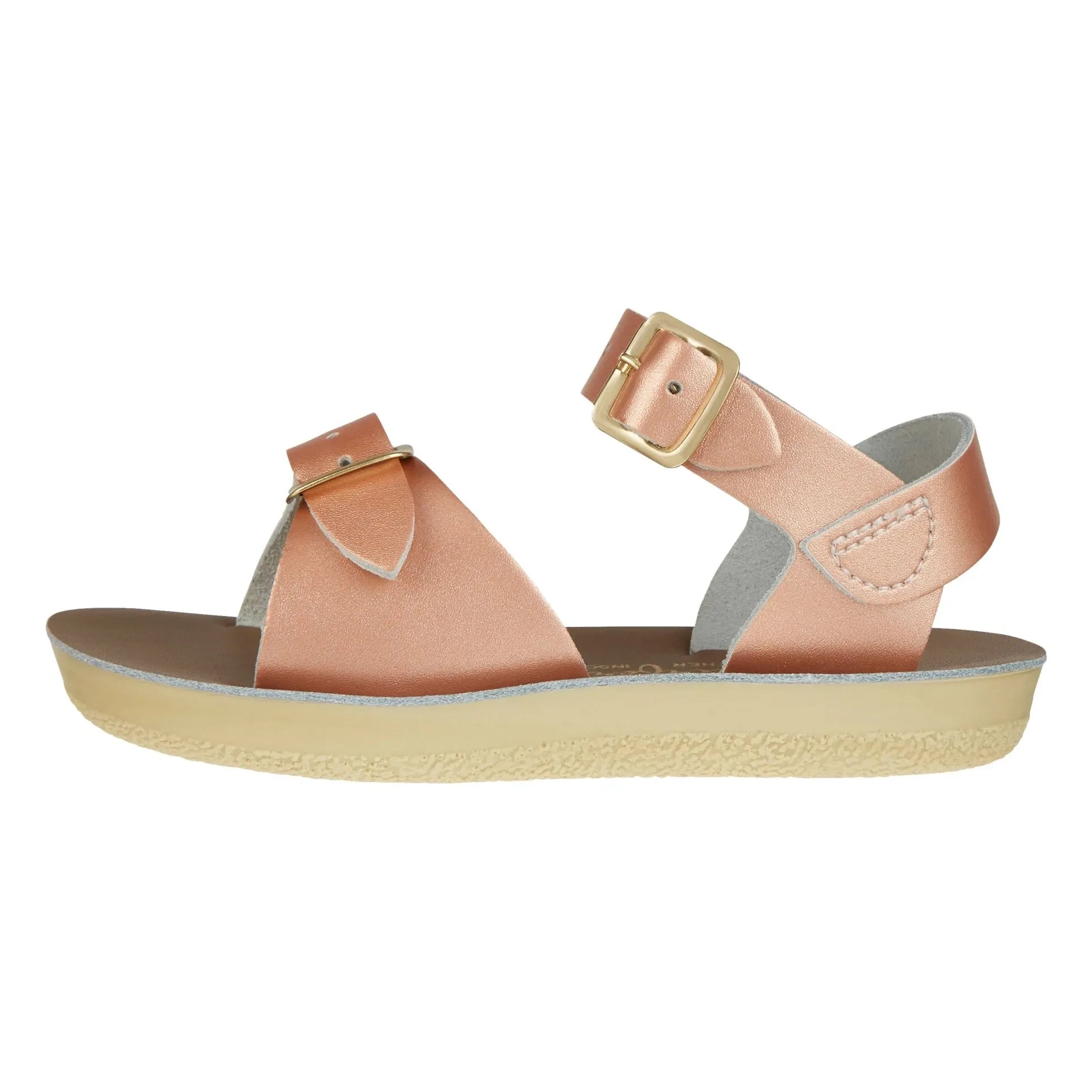 Salt-Water - Su Geçirmez Surfer Deri Sandaletler | Pembe Altın
