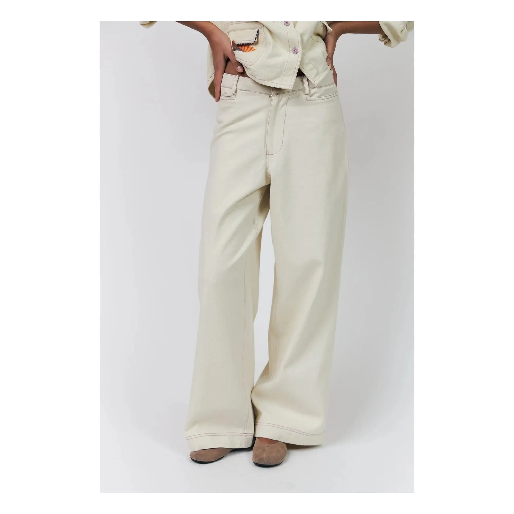 Lollys Laundry - Florida Pamuklu pantolon | Krem