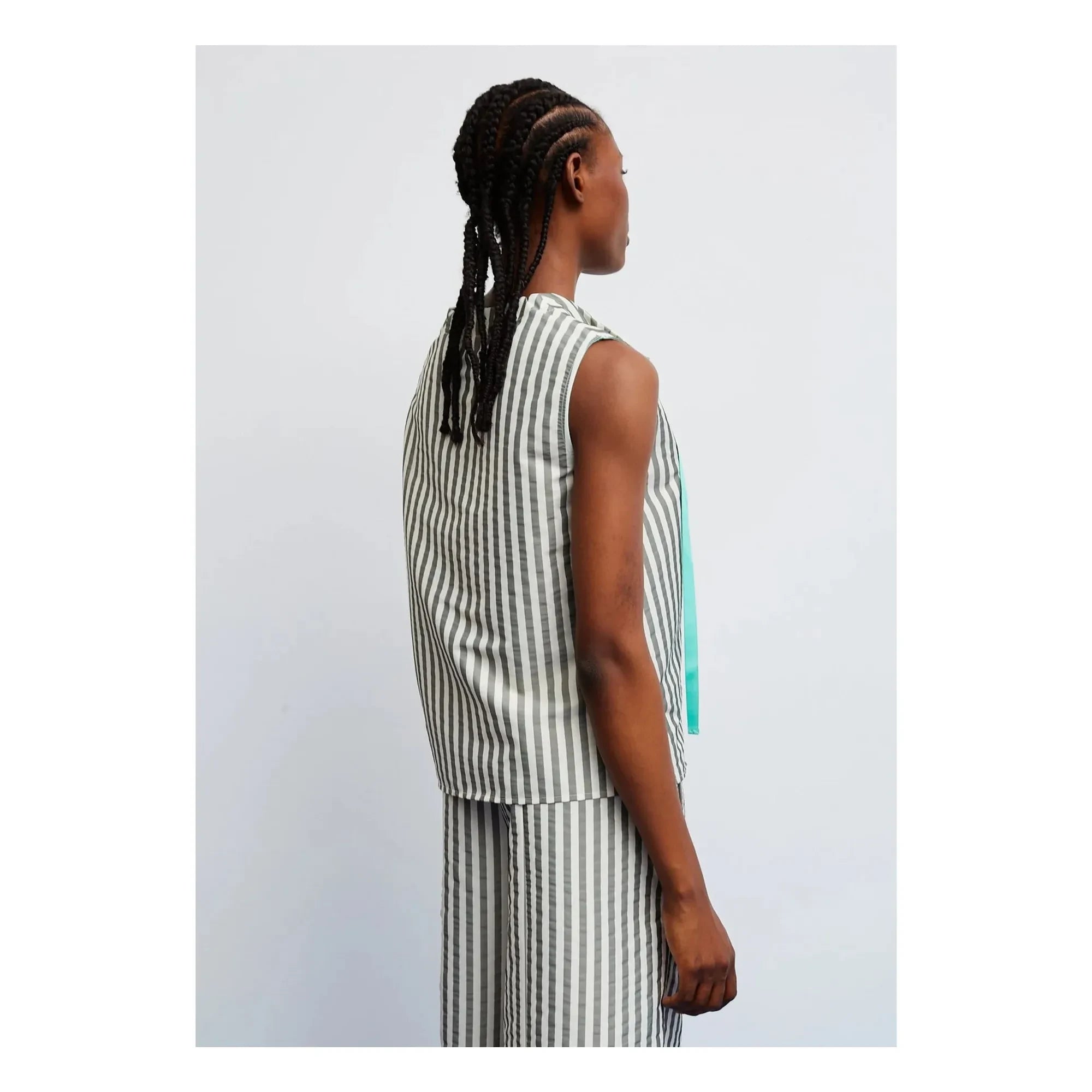 Dr Bloom - Menta Striped Blouse | Khaki