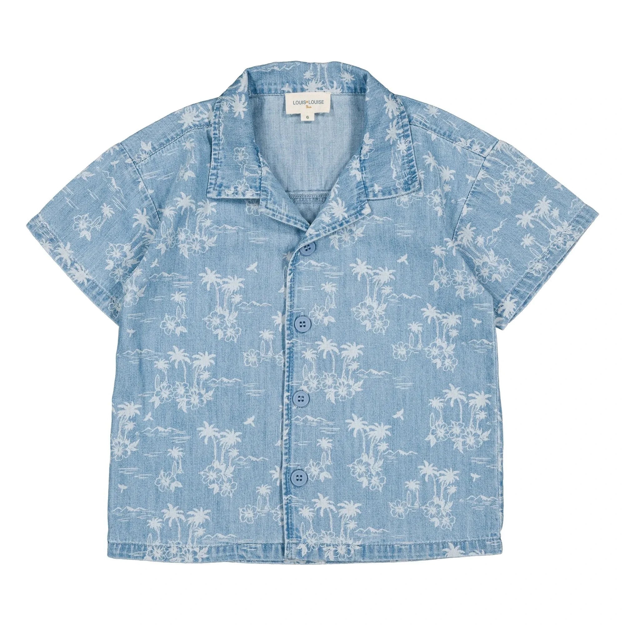 Louis Louise - Denim Magnum Hawaii Gömlek | Açık Mavi
